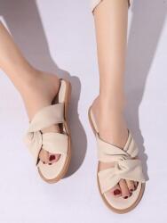 Shein IC83217 Shein Krémszínű Női Flip-flop Papucs Szövött Csavart (31) 38 (shoes190326304)