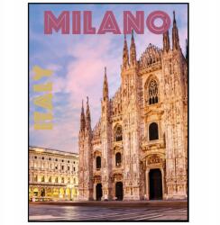  Utazó poszter Milánó Olaszország Lombardia 50x70 (Mediolan Katedra Mediolańska Obraz 50x70)