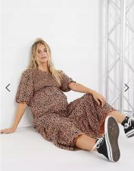  Kismama Ruha Barna Maxi Casual Print