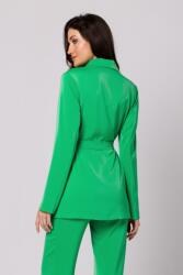 Makover Ágytakaró Blézer Női Blézer Laza Hosszú Megkötős Zöld 36-OS