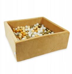 Mimii Száraz medence 110x110x40 Velvet Soft Carmel labdákkal 600 db: bézs, sta (ca023)