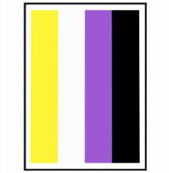  Poszter Lmbtq+ Nem bináris személyek zászlaja Nonbinary A3