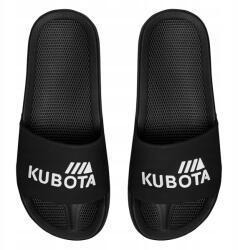  Unisex Strand Flip-flop Papucs Kubota 39 Fekete Gumis Strand Flip-flop Papucs 39 (KKBB01-39)