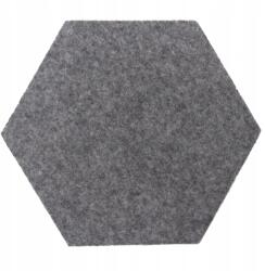  Hexagon filc-parafa 15x17 cm Világosszürke Dekorációs panel (F009)
