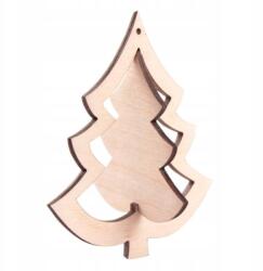 Loveart Karácsonyfa fa dísz rétegelt lemezből Loveart 9 cm Decoupage dekoráció (LOV-Sklejka)