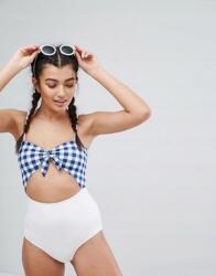 Monki Kockás Mintás Fürdőruha S 36-OS