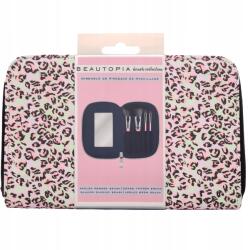 Beautopia 4db-os többfunkciós sminkecset szett Kozmetikai táska tükör