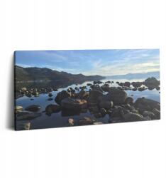 Wallfluent Fotó-Vászon Falikép Kövek A Felhős Ég alatt 100x50 cm (010030010010000075712)