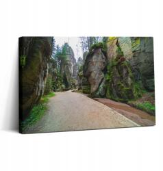 Wallfluent Nyomtatott Vászonkép Irodába Sziklaváros Csehországban 30x20 cm (010030010150000075891)