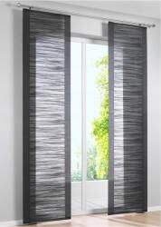Bonprix Csíkos Panelfüggöny, Szürke, Size 57/145, 100% poliészter (927802)