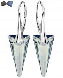 Mennica Świdnicka Ezüst fülbevaló Lógó Angol Kapcsos Hegyes Kristályok Nagyinak