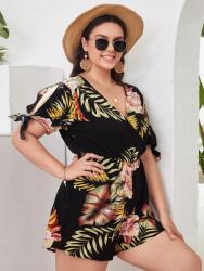 Shein EC25315 Shein Rövid Növényi Mintás Overál (25) 44