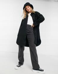 Kabát Fekete Oversize Hosszú Basic 44 XXL 1AAA