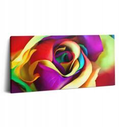 Wallfluent Fotó-Vászonkép Canvas Falra Szoba Szivárvány Rózsa 100x50 cm (010030010010000074998)