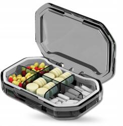  Gyógyszertartály Tabletták Rendszerező Kazetta Elsősegély doboz Tok Rekeszek (Pudełko organizer na leki 6 przegródek)