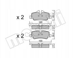 Metelli Fékbetét Mini F55 14- Hátsó 22-1014-0/MET