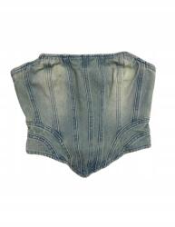 Prettylittlething CC12121 Prettylittlething Farmer Felső Fűzős Nyitott Vállú (39) S