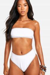 Boohoo LC82310 Boohoo Kontrasztos Bikinialsó Fehér (37) M
