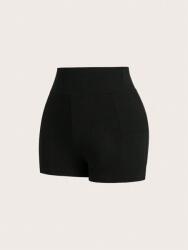 Shein EC42217 Shein Fekete Magas Szárú Kerékpáros Rövidnadrág XL