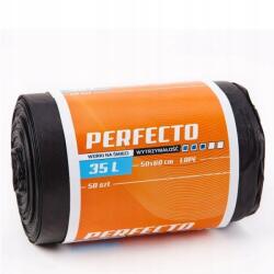 Perfecto Szemeteszsák Erős 35L 50 Db Fekete Hulladék Vastag Strapabíró Szemeteszsák (159021)