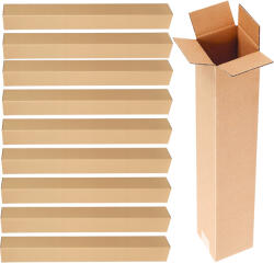 PAKO 50x50x1450 mm-es Kartondoboz, Karton, Lezárófülekkel, Négyzet Alakú, 10 darab