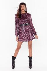 Nasty Gal KC51110 Nasty Gal Ruha Mini Gazdagon Díszített Flitterekkel Hosszú Ujjú Xxs