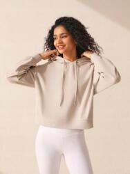 Shein IC35307 Shein Sima Bézs Kapucnis Pulóver (40) M