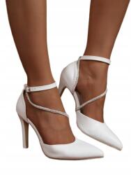 Shein Fehér Magassarkú Cipő Csillogó Díszítéssel 39__39 (sx2403124446740743)