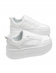 Shein Fehér Tornacipő Vastag Talpú, Casual 40L __40 (sx2411262385473626)