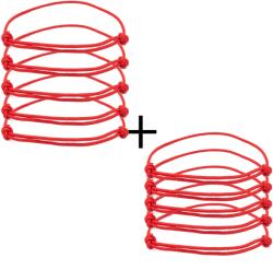 MyVanilla Ásvány Védelmező kabbala karkötő - Piros színben 5+5db AJÁNDÉK