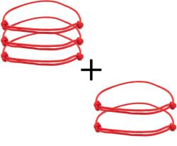 MyVanilla Ásvány Védelmező kabbala karkötő - Piros színben 5 db