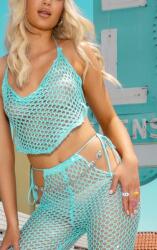 Prettylittlething CC43307 Flitterekkel Díszített Hálós Felső Prettylittlething (11) L