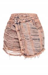 Prettylittlething ZC65310 Mini Farmer Szoknya Acid Wash Prettylittlething (35) L