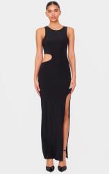 Prettylittlething CC23121 Ruha Maxi Fekete Aszimmetrikus Slicc Prettylittlething (10) L