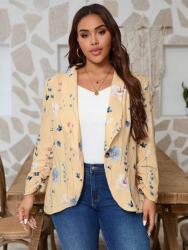 Shein Mintás Fodros Gombos Blézer (2XL) (587558)