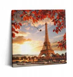 Wallfluent Vászonkép Előszobába Fa kerettel Eiffel-torony a levelek között (010030010270000008088)