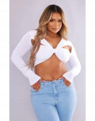 Prettylittlething Krémszínű Top Cut Out (34) (563734)