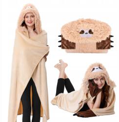  Kapucnis És Ujjas Takaró Meleg Téli Ajándék Rózsaszín Lajhár Ágytakaró (UB-KB-N-1)