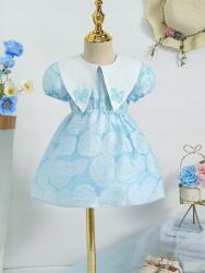 Shein Jacquard virágos lány ruha, Size 86, kék