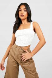 Boohoo Krémszínű Felső Minta (44) (GZZ55327-133)