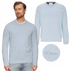 s.Oliver Férfi pulóver s. Oliver kék M Regular Fit kis logó kerek nyakkivágással (10.3.11.17.170.2143173.50W1.M)