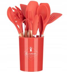 Elitehoff Állvány Konyhai Eszköz Szett 12 db-os Elitehoff 6291 Piros (Elitehoff 6291)