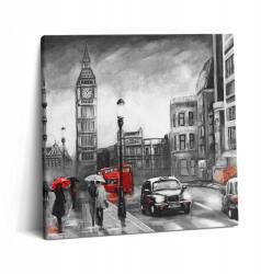 Wallfluent Fotó Falikép Kilátás London utcájára és a Big Benre 60x60 cm (010030010270000052159)