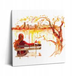 Wallfluent Fotó Fotótapéta Nappaliba Szerelésre Kész Őszi Tájkép Nő (010030010270000074770)