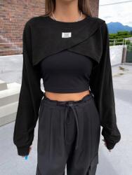 Shein Dazy Rövid Melegítőfelső Fekete 40 L L