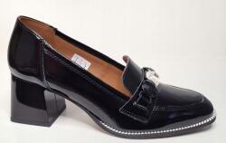 GAMIS 7008 Elegáns fekete félcipő méret36 díszítéssel (7008)