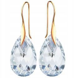 Mennica Świdnicka Fülbevaló Arany Ezüst 925 Lógó Kristály Horog Női Hosszú