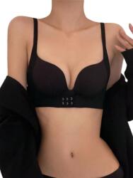 Shein Fekete Varrat Nélküli Push-up Melltartó 34__34