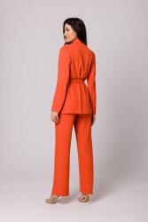 Makover Női Blézer Ágytakaró Laza Hosszú, Megkötős Narancssárga 40 L