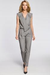 MOE Női Overál Elegáns Boríték Nyakkivágással Könnyű Szürke 40 L